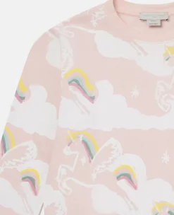 Rainbow Unicorn Print Sweatshirt
