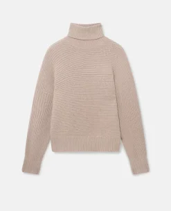 Rib-Knit Regenerated Cashmere Cape Jumper