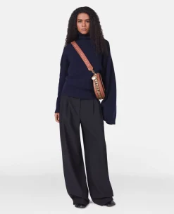 Rib-Knit Regenerated Cashmere Cape Jumper