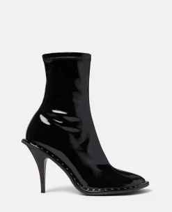 Ryder Lacquered Stiletto Ankle Boots