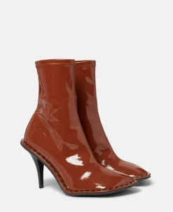 Ryder Lacquered Stiletto Ankle Boots