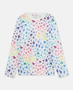 Scribbled Star Print Long Sleeve T-Shirt