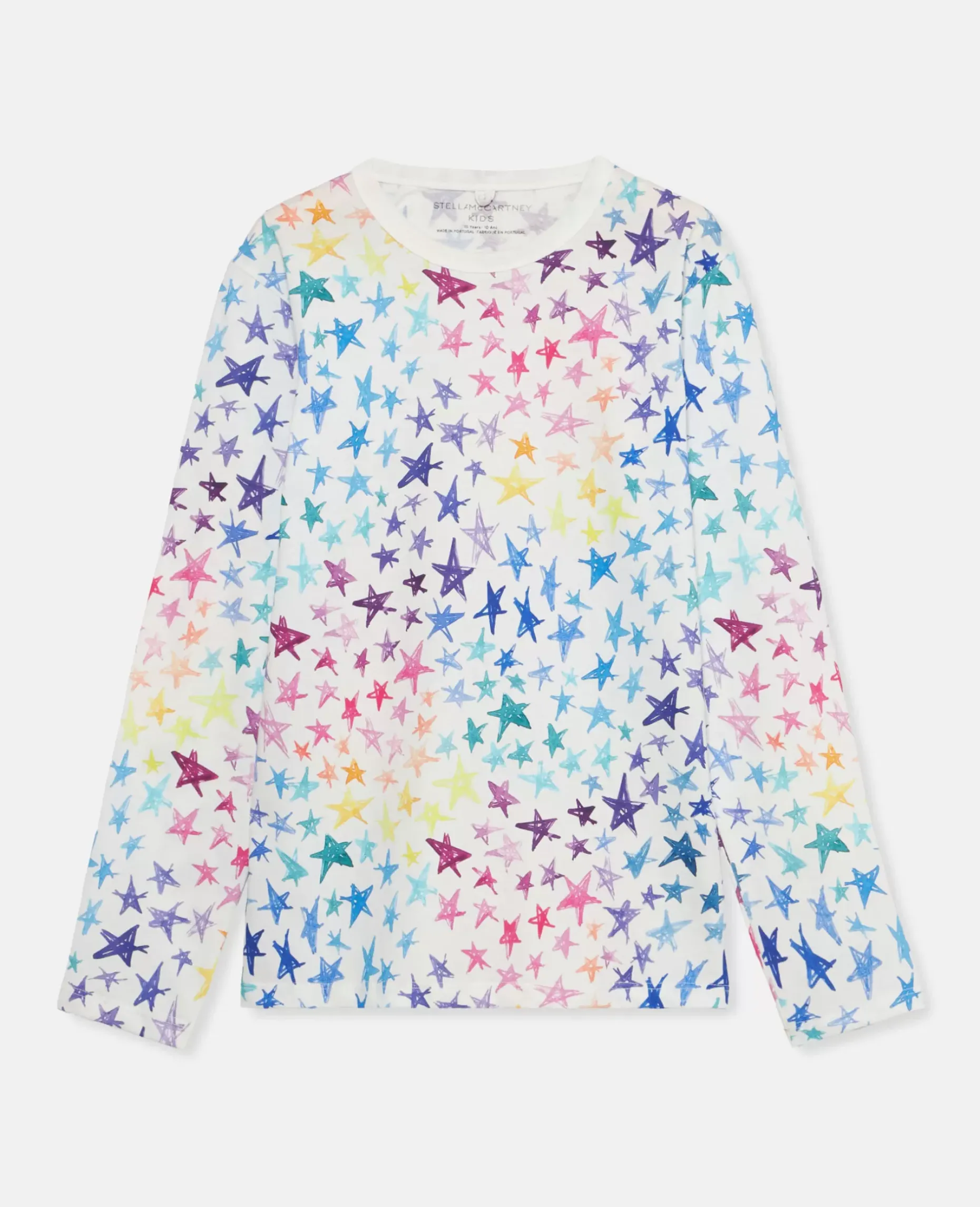 Scribbled Star Print Long Sleeve T-Shirt