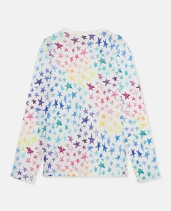 Scribbled Star Print Long Sleeve T-Shirt