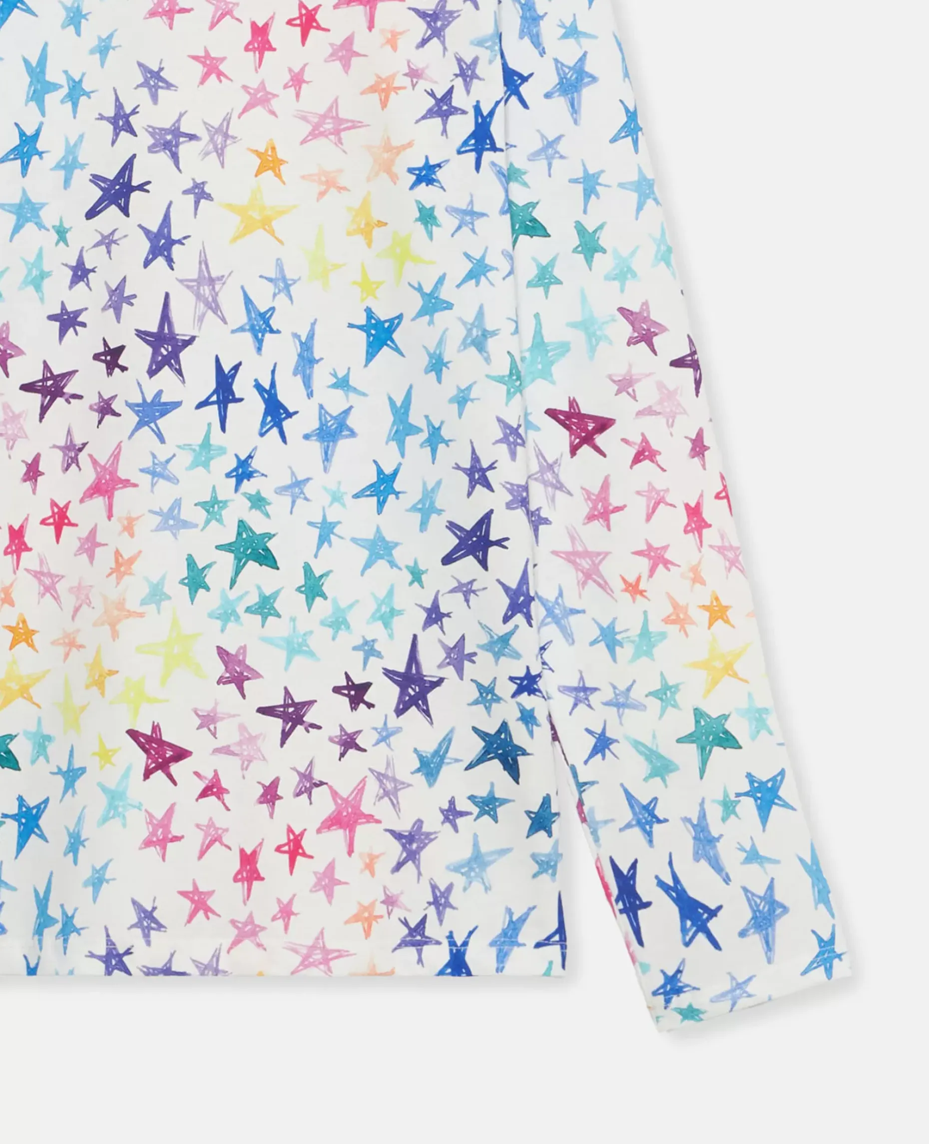 Scribbled Star Print Long Sleeve T-Shirt