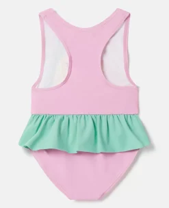 Seahorse Print Frill Swimsuit