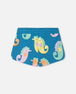 Seahorse Print Shorts