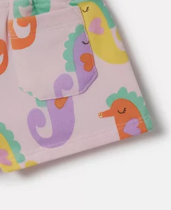 Seahorse Print Shorts