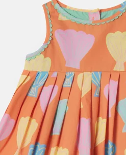 Seashell Print Sleeveless Dress And Bloomers Set