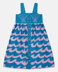 Seashell Wave Print Cami Dress