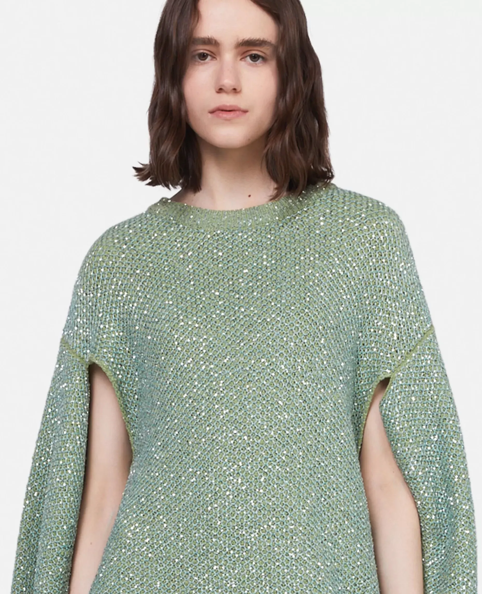 Sequin Cape Jumper Dress
