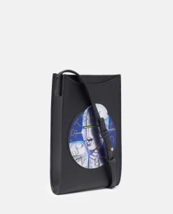 Sexy Robot Graphic Grained-Texture Shoulder Bag