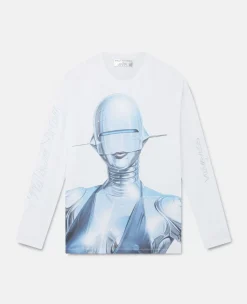 Sexy Robot Long-Sleeve Organic Cotton T-Shirt