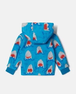 Shark Print Hooded Jacket