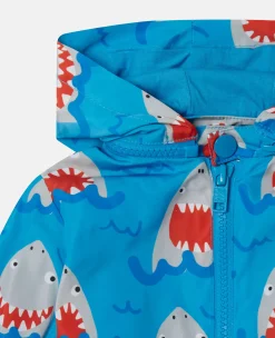 Shark Print Hooded Jacket