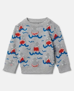 Shark Print Sweatshirt