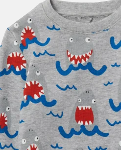 Shark Print Sweatshirt