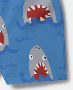Shark Print Swimming Trunks