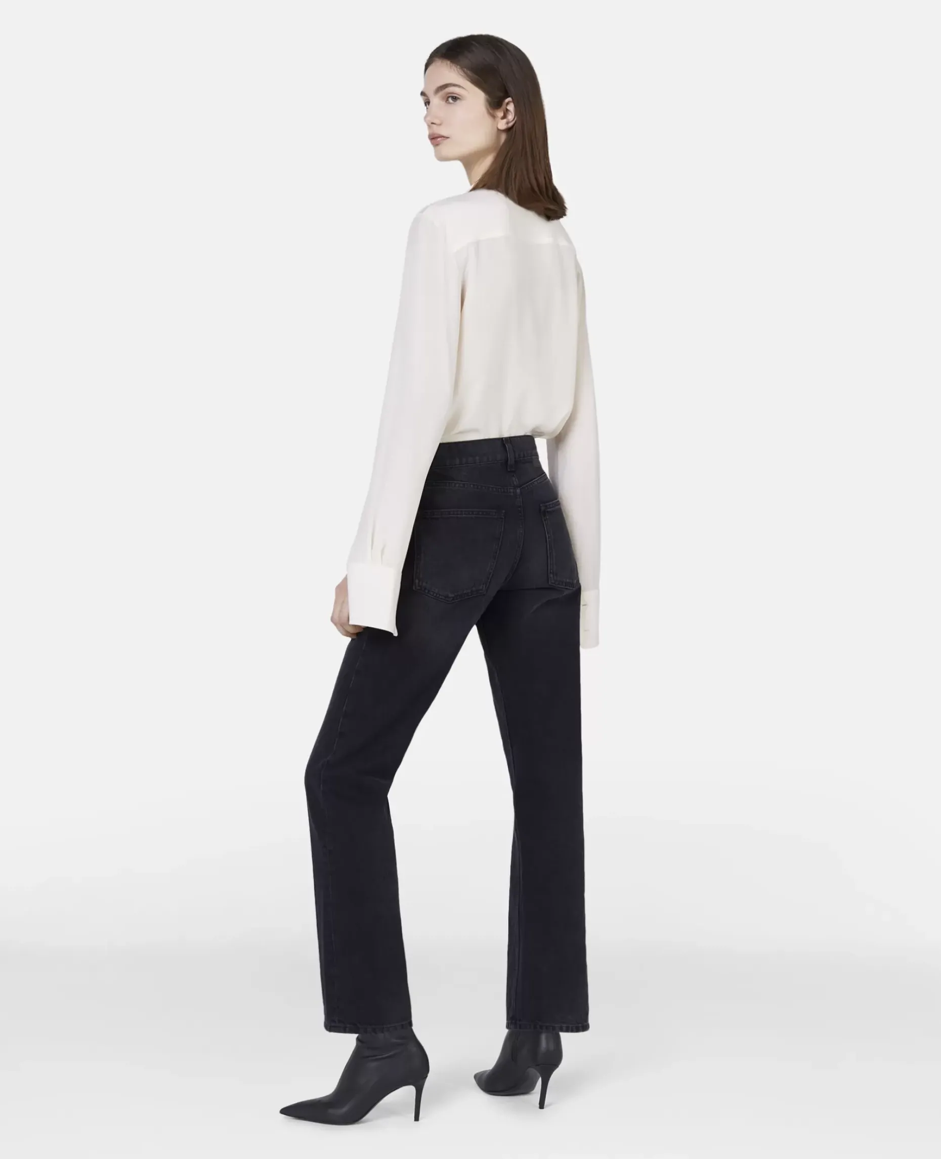 Silk Crepe De Chine Pussybow Shirt