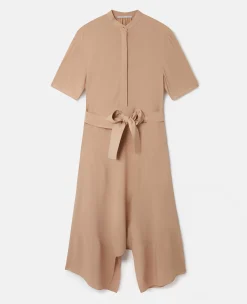 Silk Crepe De Chine Shirt Dress