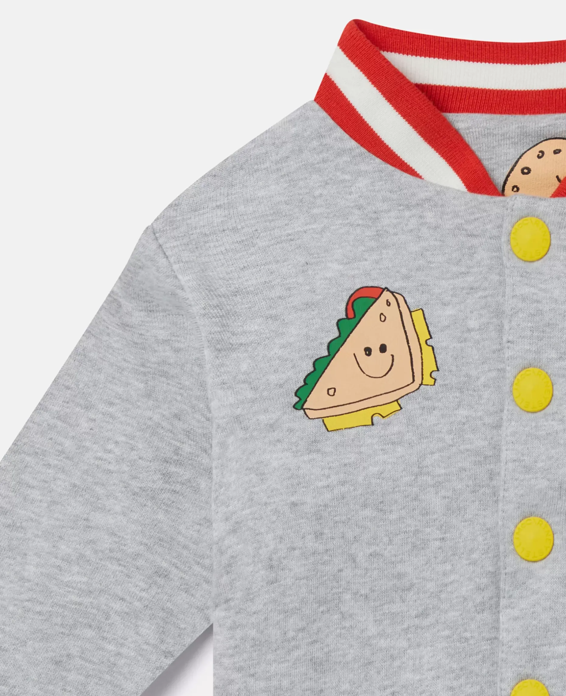 Silly Sandwich Print Reversible Bomber Jacket