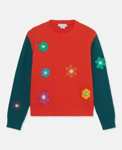 Smiley Flower Crochet Jumper