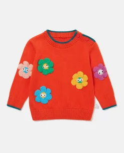 Smiling Flower Applique Jumper