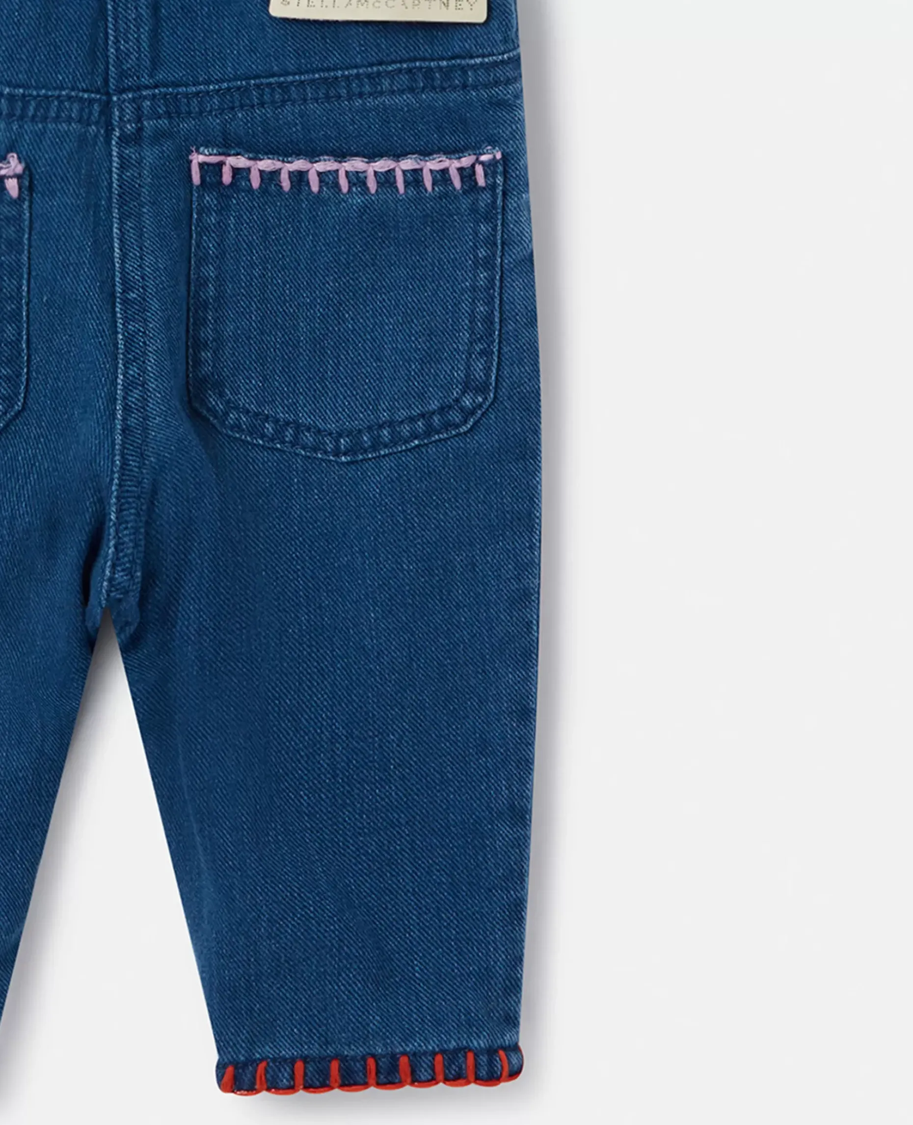 Smiling Flower Denim Dungarees