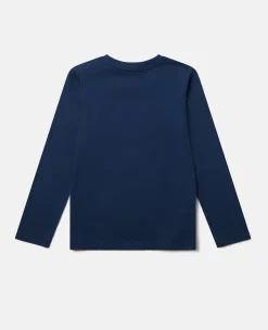 Smiling Flower Motif Long Sleeve T-Shirt