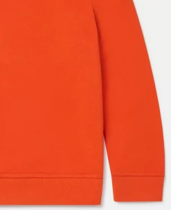 Smiling Flower Motif Sweatshirt