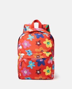 Smiling Flower Print Backpack