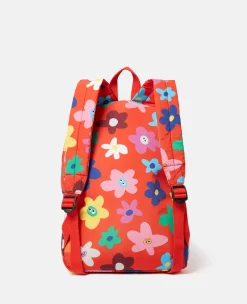 Smiling Flower Print Backpack