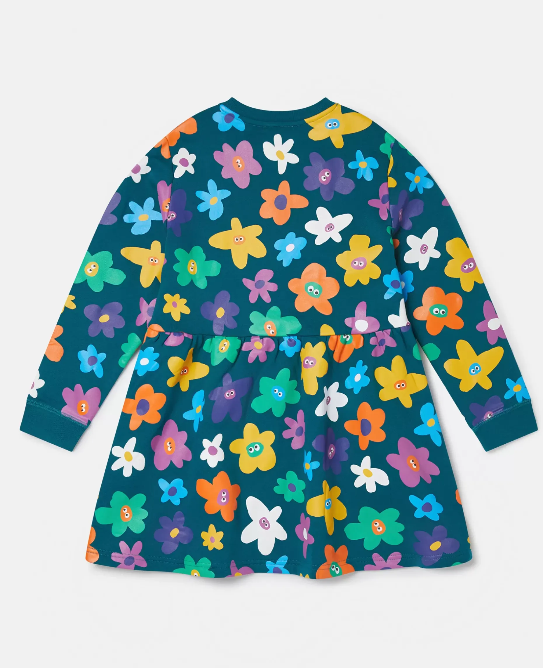 Smiling Flower Print Jersey Dress