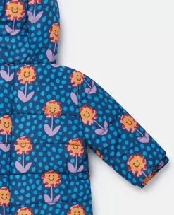 Smiling Flower Print Pramsuit