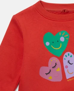 Smiling Heart Motif Sweatshirt