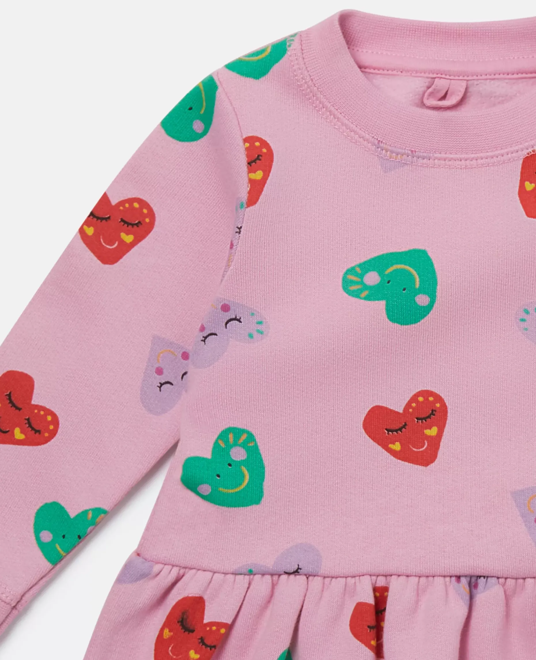 Smiling Heart Print Skater Dress