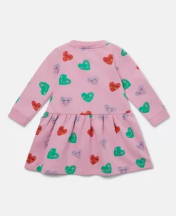 Smiling Heart Print Skater Dress
