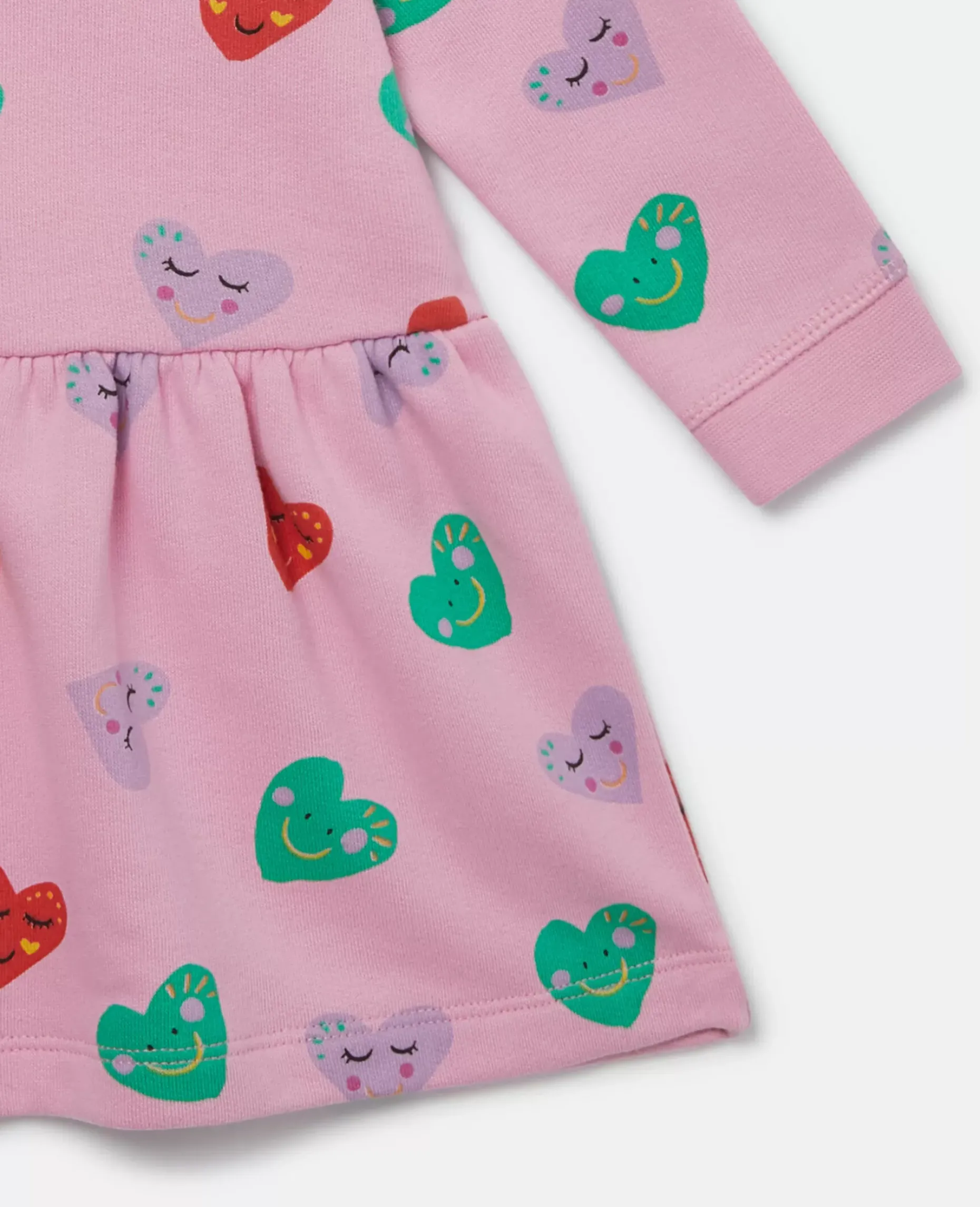 Smiling Heart Print Skater Dress