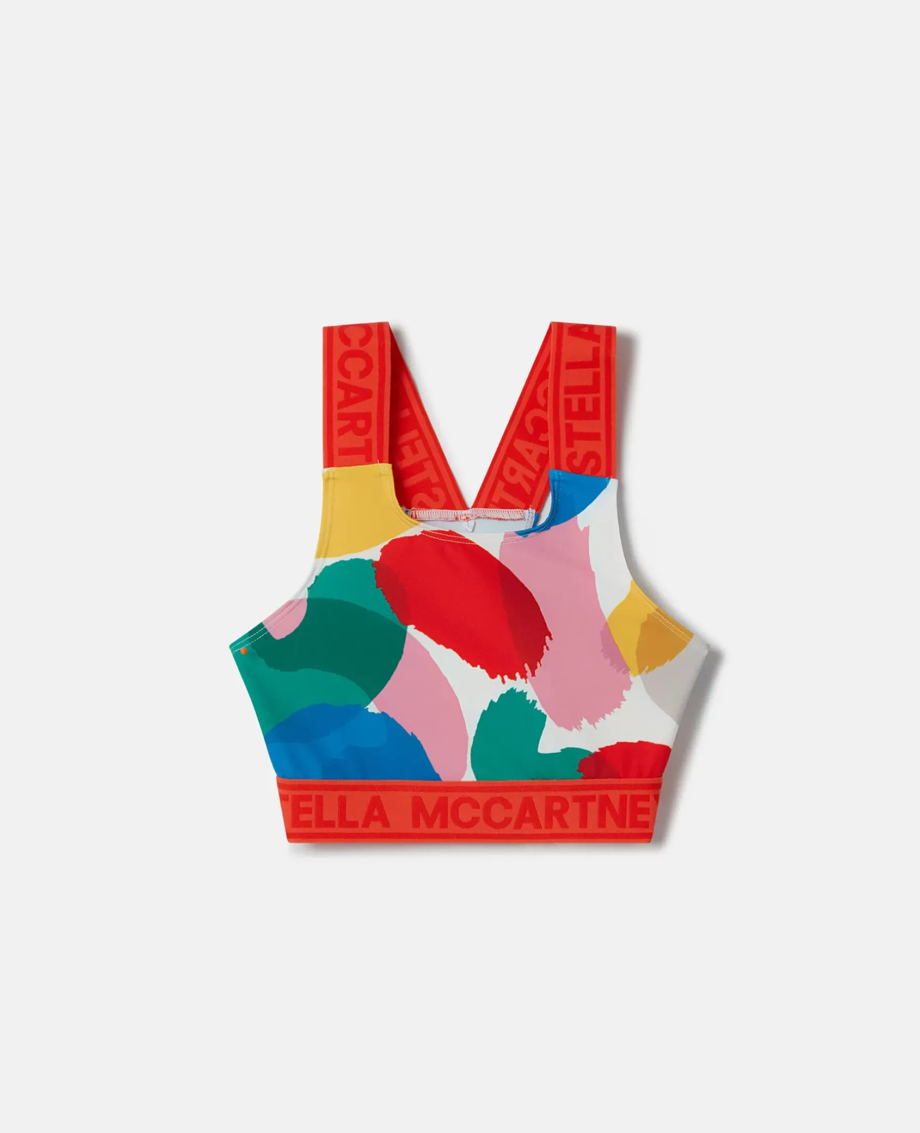 Smudge Print Sports Crop Top