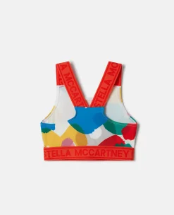 Smudge Print Sports Crop Top
