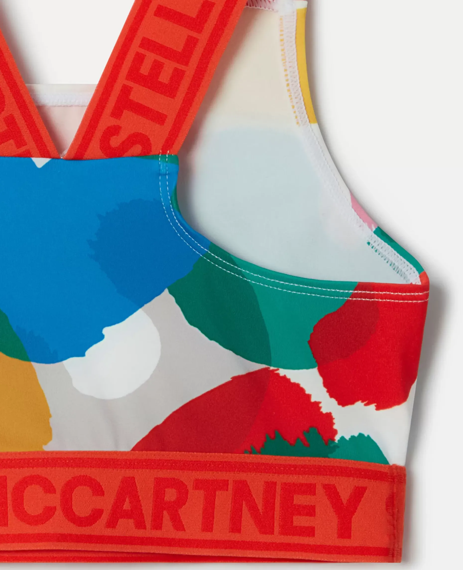 Smudge Print Sports Crop Top