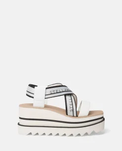 Sneak-Elyse Striped Platform Sandals