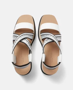 Sneak-Elyse Striped Platform Sandals