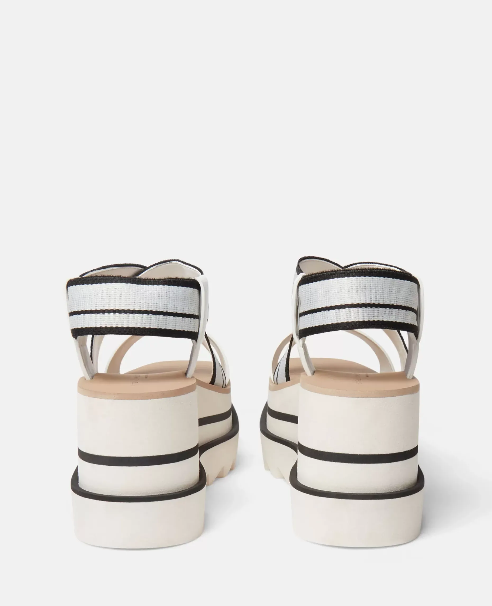 Sneak-Elyse Striped Platform Sandals