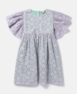 Star Broderie Anglaise Angel Sleeve Dress