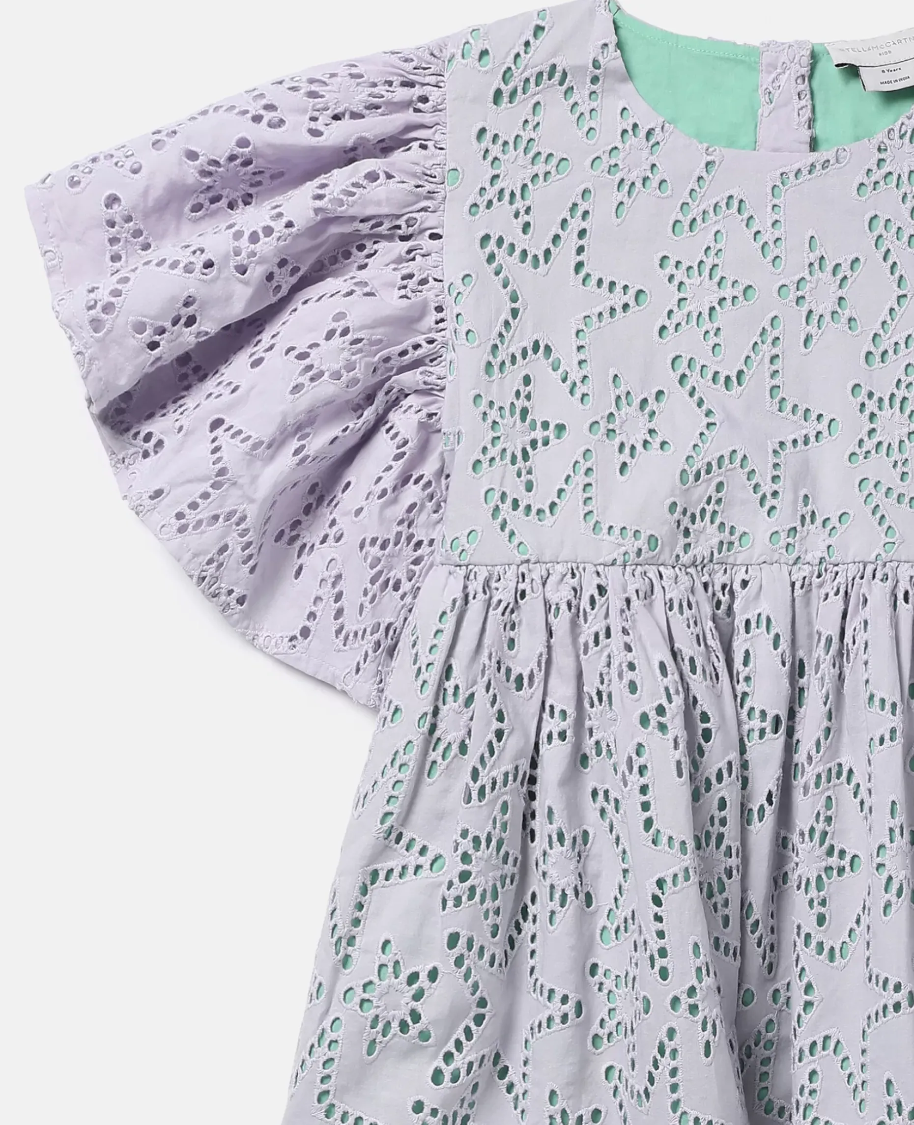 Star Broderie Anglaise Angel Sleeve Dress