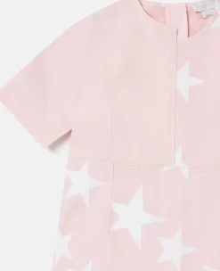 Star Print Denim Dress