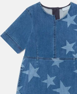 Star Print Denim Dress