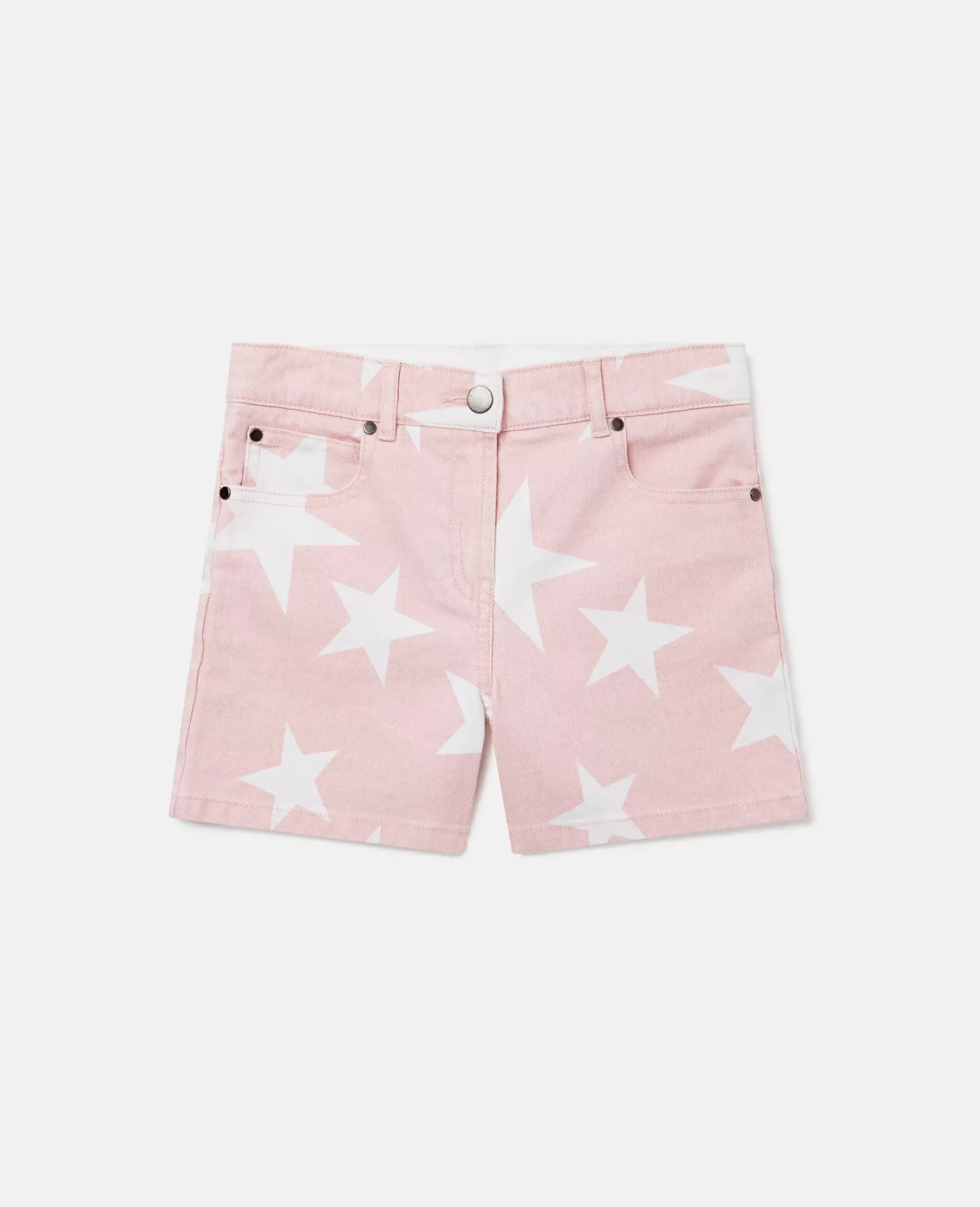 Star Print Denim Shorts