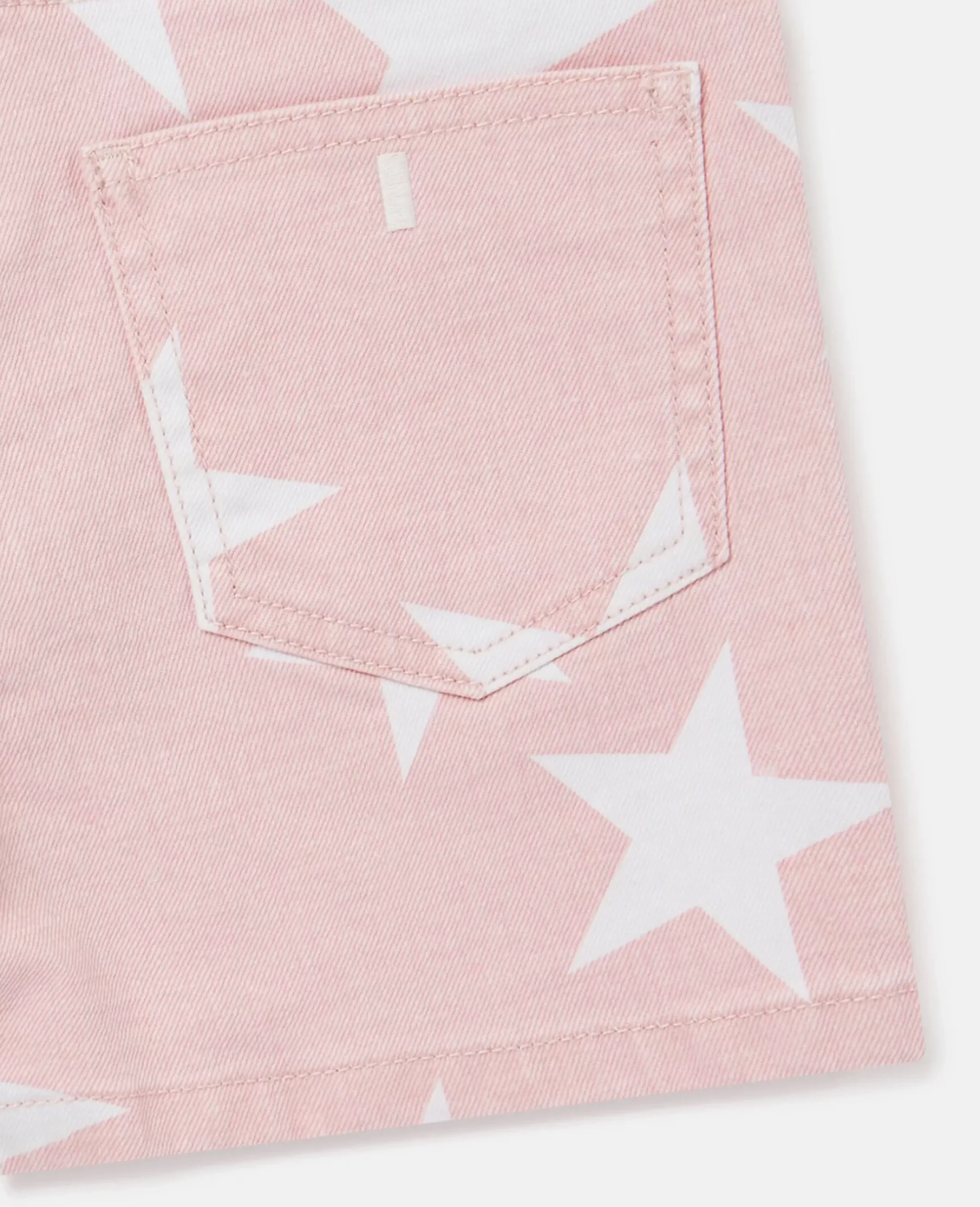 Star Print Denim Shorts